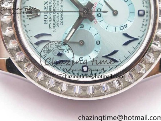 MiroTime 0423 Thermal Daytona 116506 Middle East Edition Bp Maker Best Edition Ice Blue Blue Arabic Dial Diam Bezel On SS Bracelet A 2895